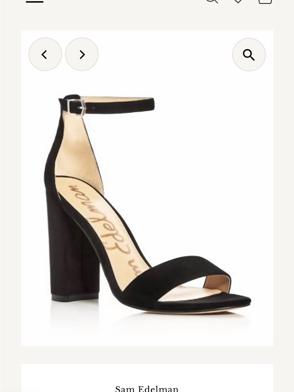 Sam Edelman Black Suede Yaro Block Heel size 7
